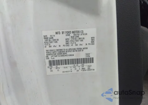 2014 Ford F-150 Xl from USA, damaged, VIN 1FTMF1CM5EKE10924